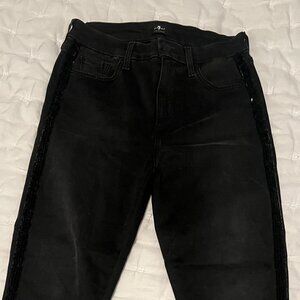7 For All Mankind Black Jeans with Sequins
